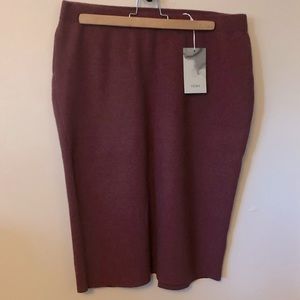 ICHI PENCIL SKIRT OXBLOOD SCANDI NWT
